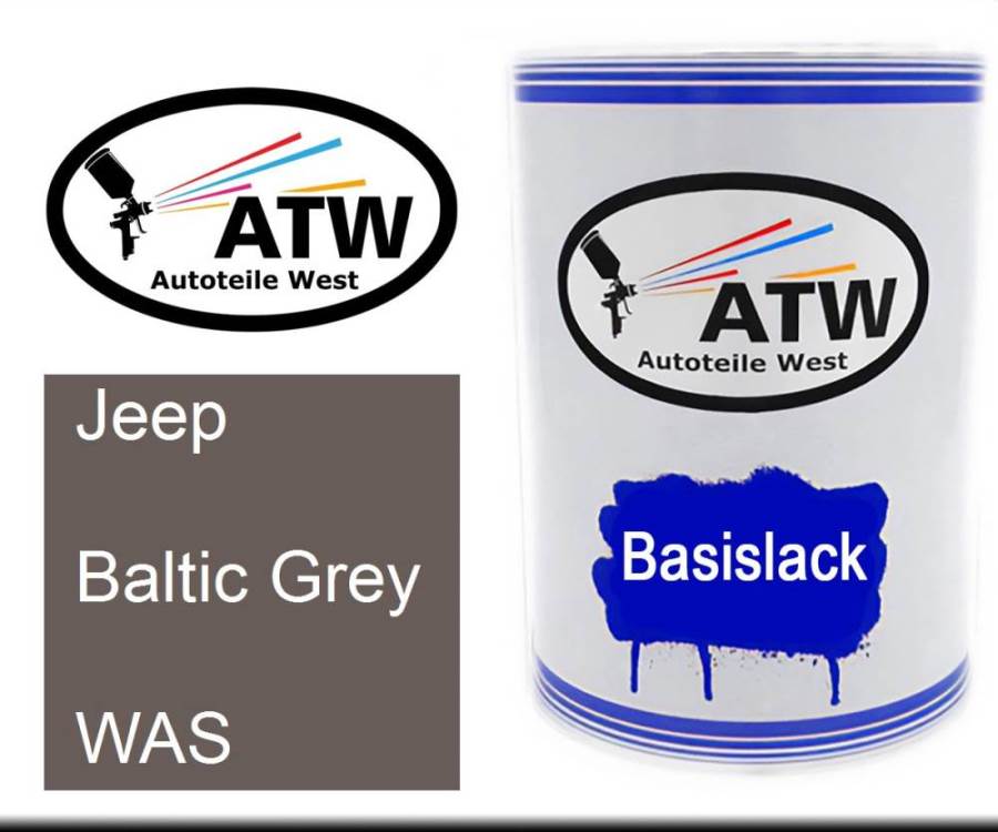 Jeep, Baltic Grey, WAS: 500ml Lackdose, von ATW Autoteile West.